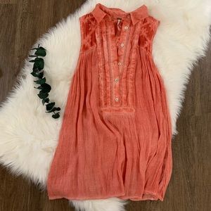 COPY - Free People coral flowy top, small.